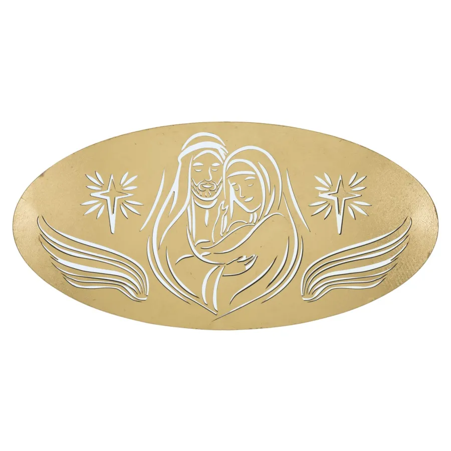 PANEL NATIVITY GOLD -B- 120X2X60 cm